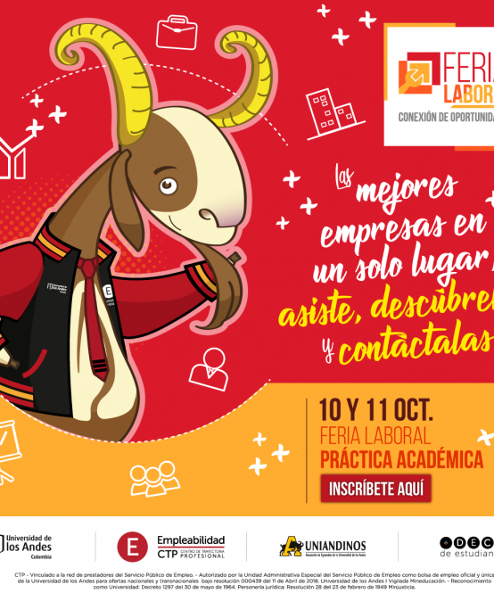 Feria laboral de prácticas en la Universidad de los Andes