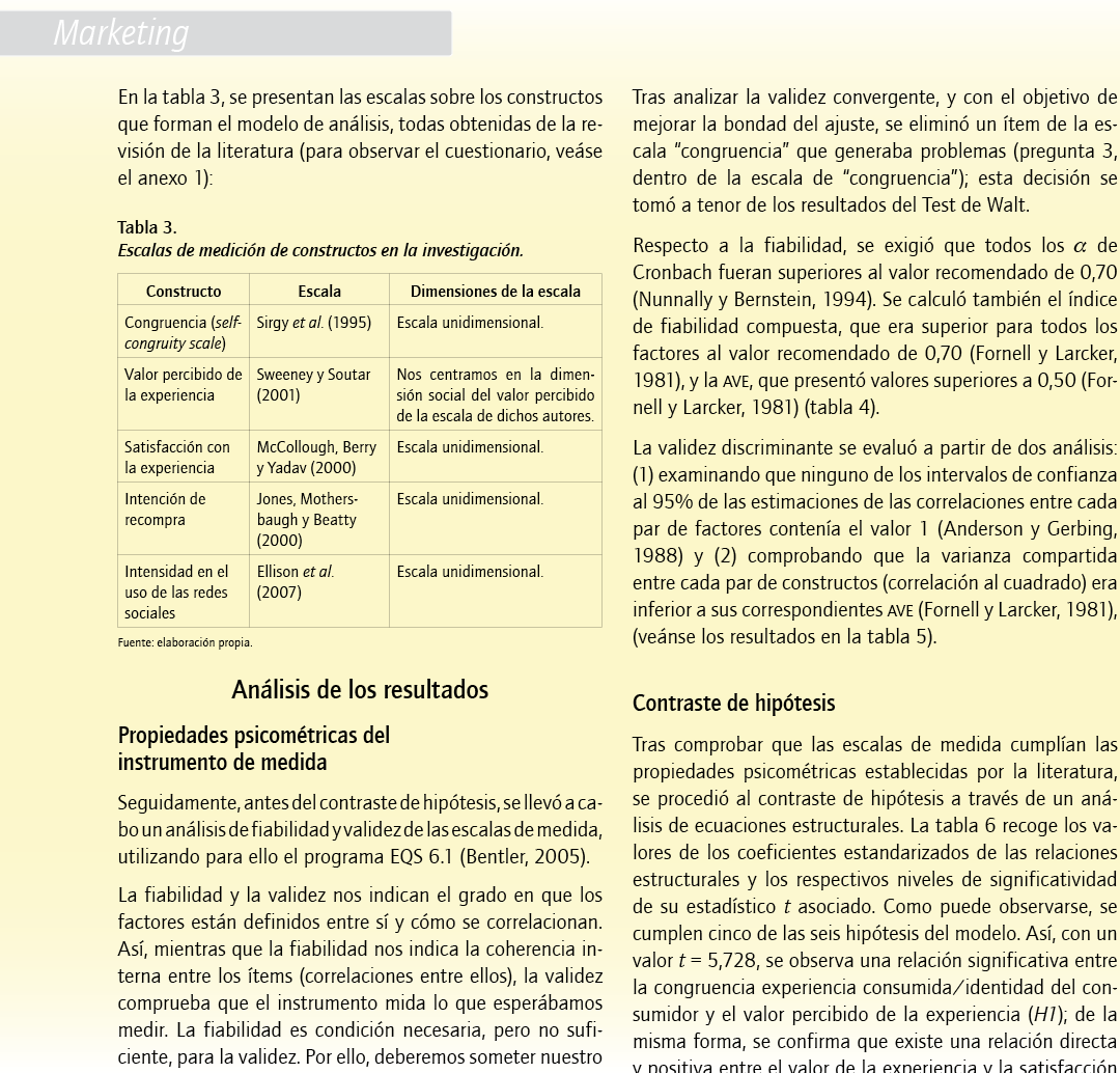 La influencia del consumo simb lico en la intensidad de uso de las redes sociales digitales y el valor percibido de las experiencias  INNOVAR  Revista de Ciencias Administrativas y Sociales Luna Cort s, Gonzalo  vol  27, n m  64, abril-junio, 2017, pp  37-50 Universidad Nacional de Colombia Bogot , Colombia