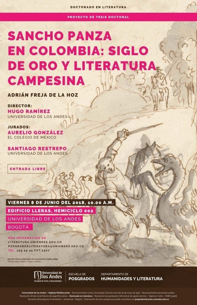 Proyecto de tesis doctoral - Sancho Panza en Colombia: Siglo de Oro y literatura campesina
