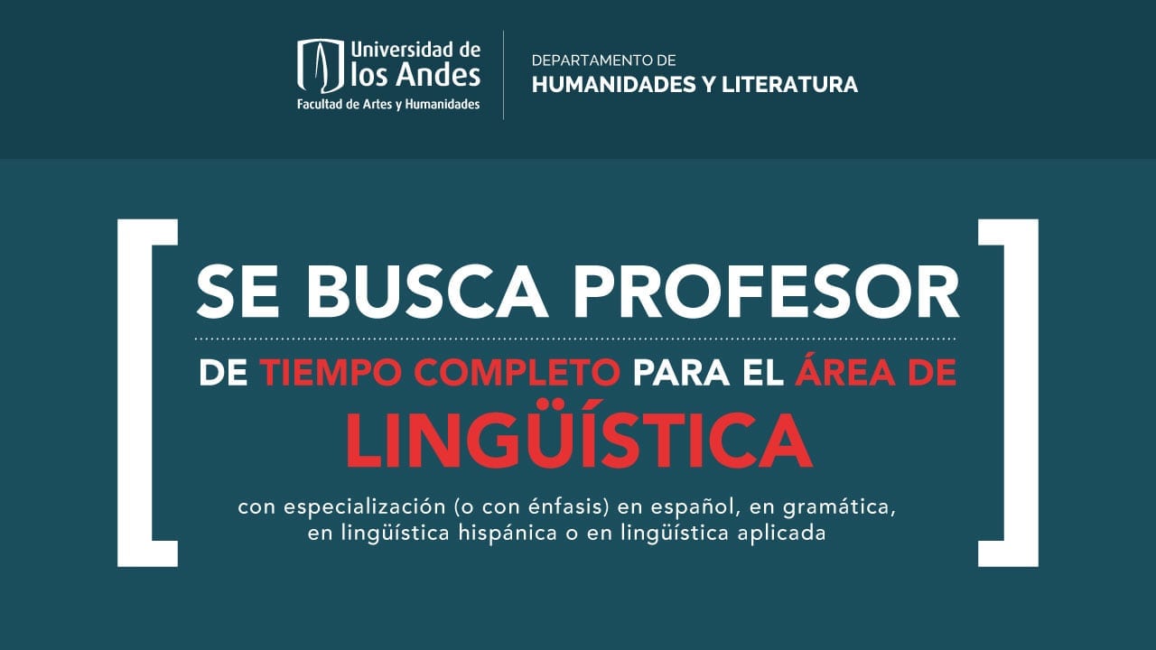 Convocatoria docente de tiempo completo para el Área de Lingüística