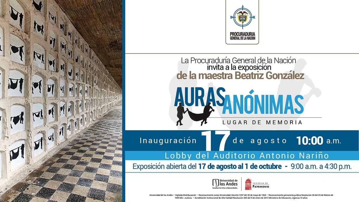 Inauguración de la exposición Auras anónimas: lugar de memoria de Beatriz González