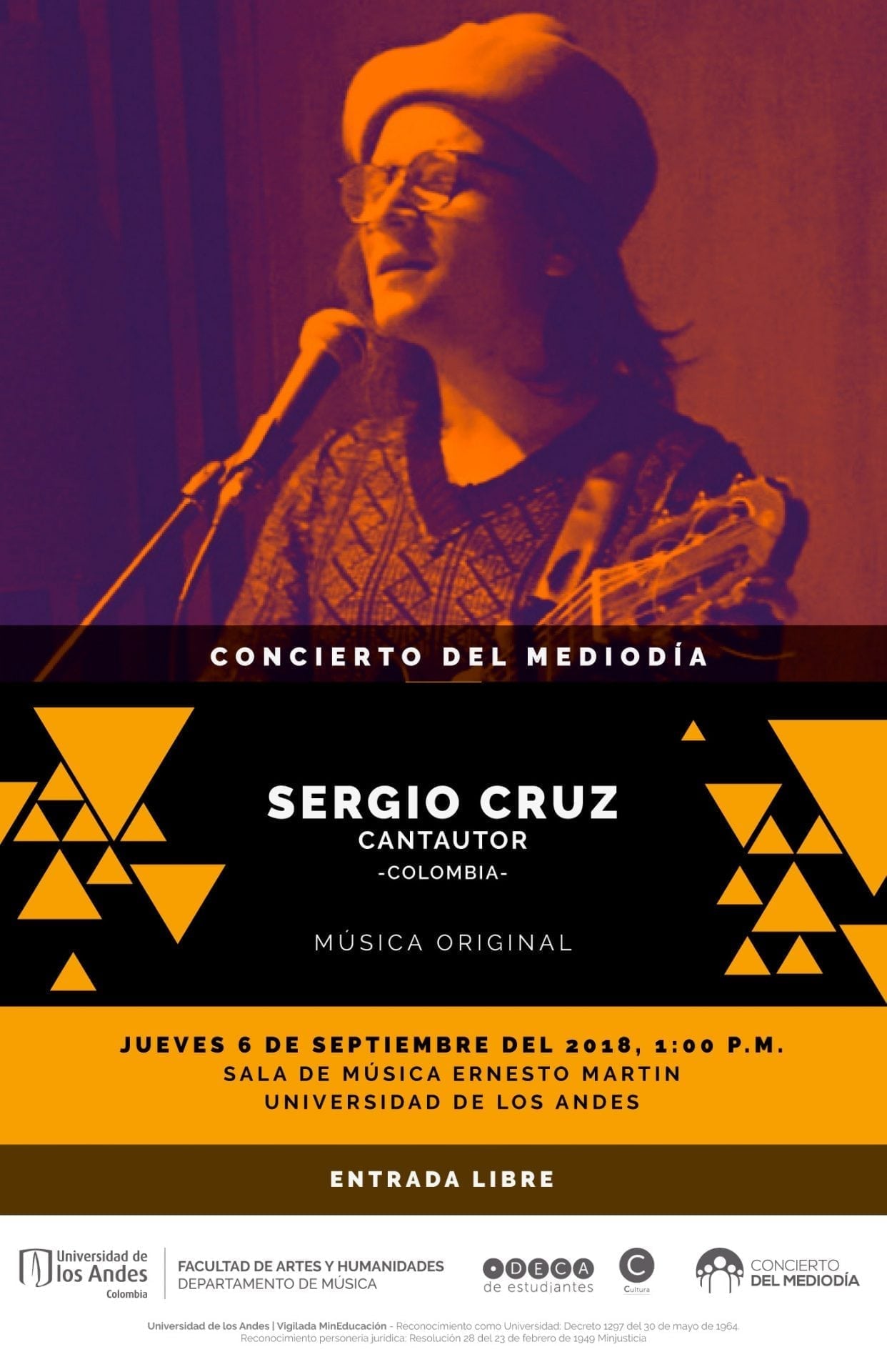Concierto del mediodía: Sergio Cruz, cantautor (Colombia)