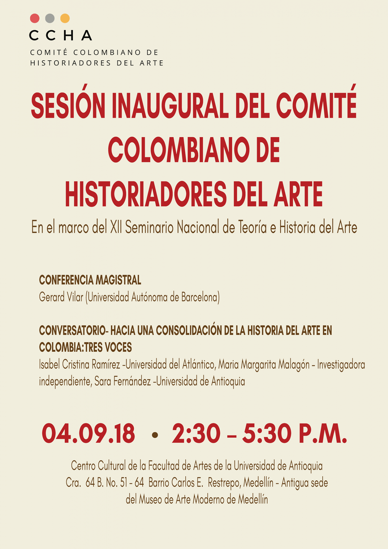 Sesión Inaugural del Comité Colombiano de Historiadores del Arte (CCHA)