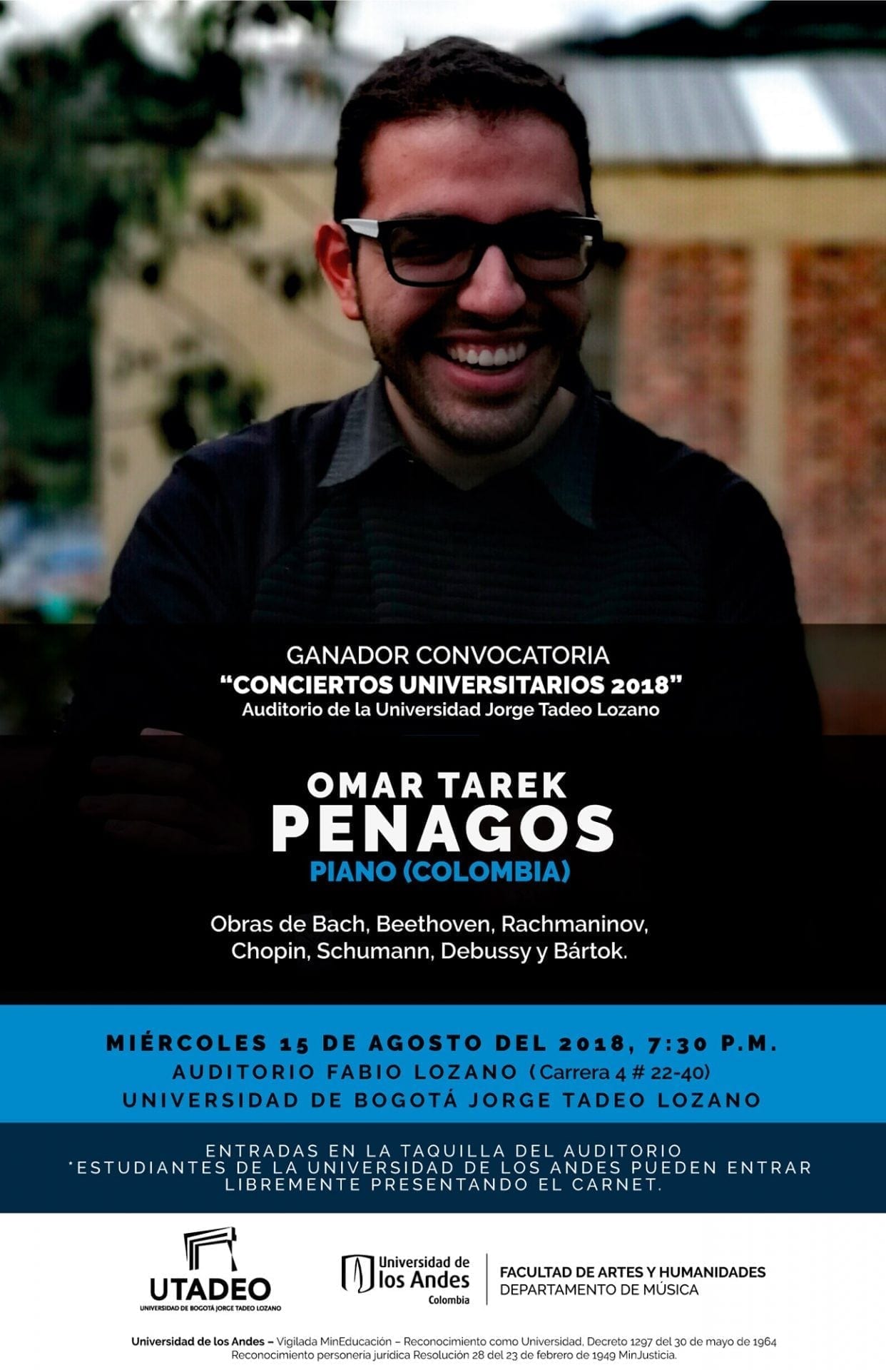 Recital de piano: Omar Tarek Penagos (Colombia)