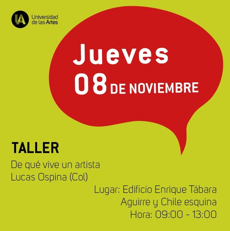 Taller: De qué vive un artista de Lucas Ospina