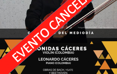 Cancelado: Leonidas Cáceres, violín (Colombia)