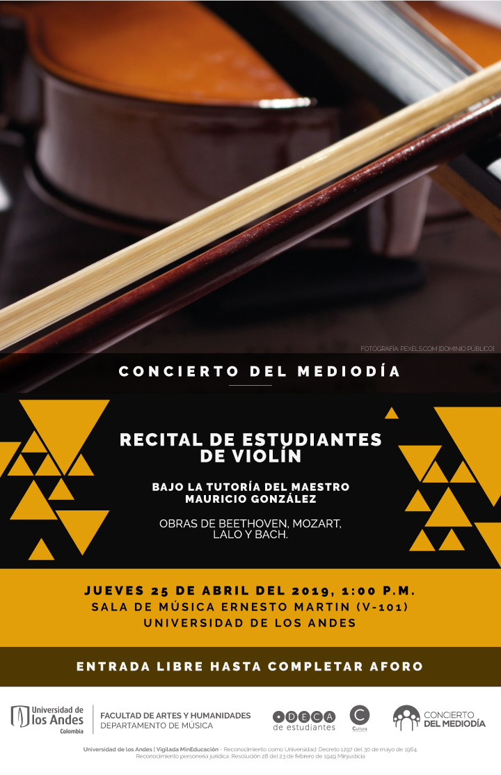 El concierto será el jueves 25 de abril, a la 1:00 p.m.