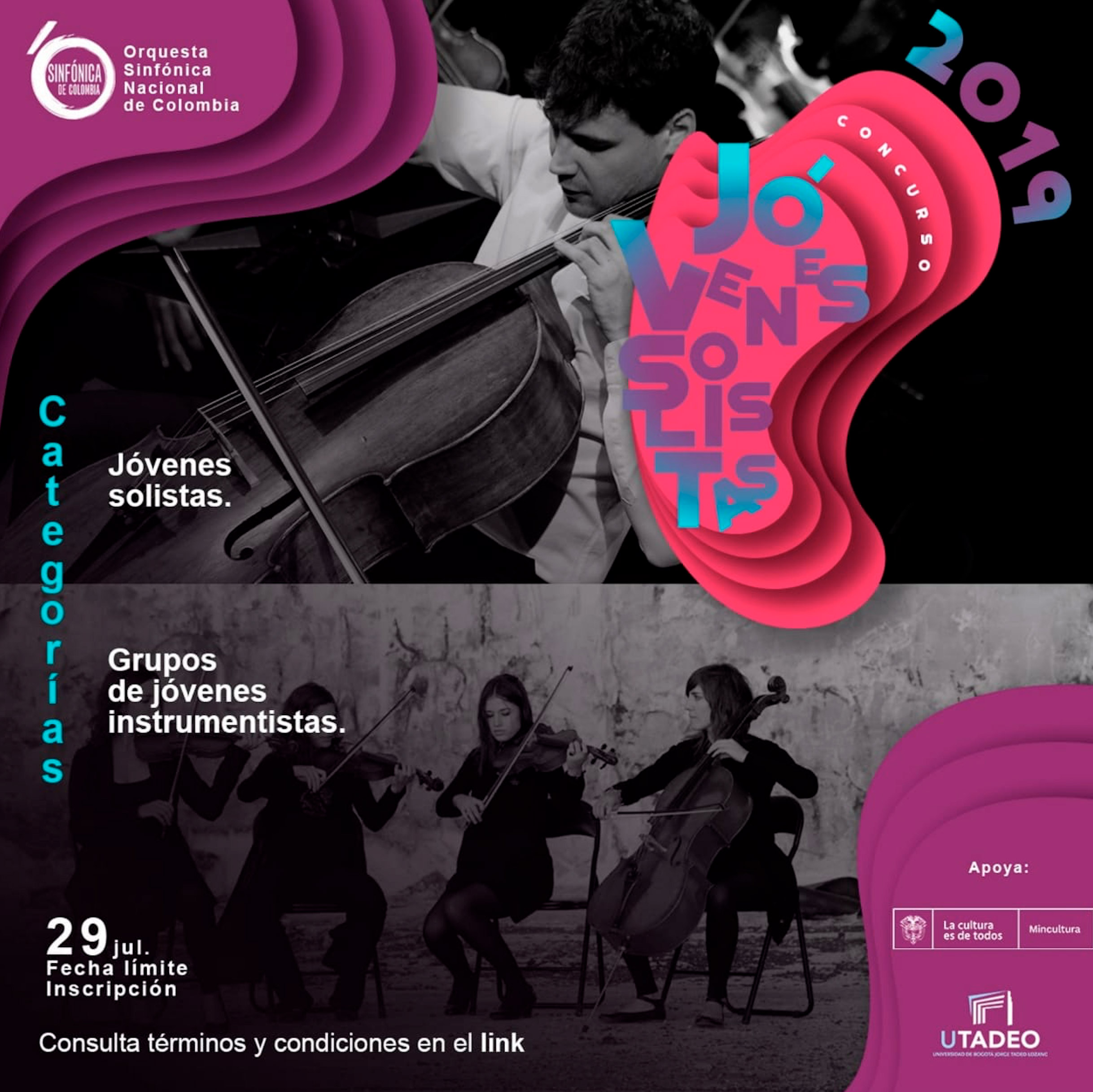 Convocatoria: Sinfónica Nacional de Colombia busca artistas jóvenes para su temporada 2019