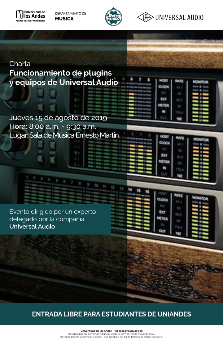 Charla: Funcionamiento de plugins y equipos de Universal Audio