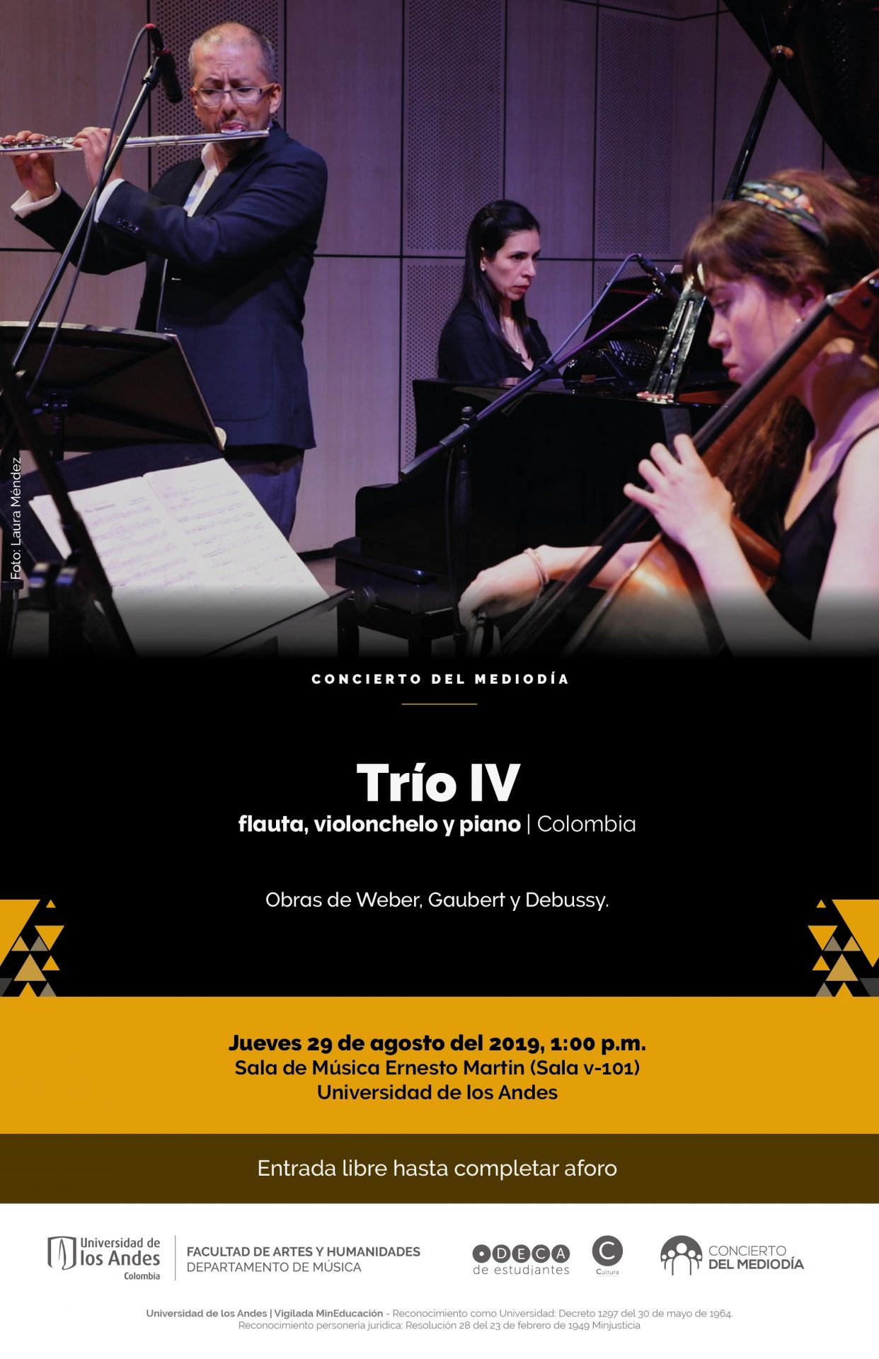 Este concierto hace parte de la serio Concierto del Mediodía y será en la Sala de Música Ernesto Martin.