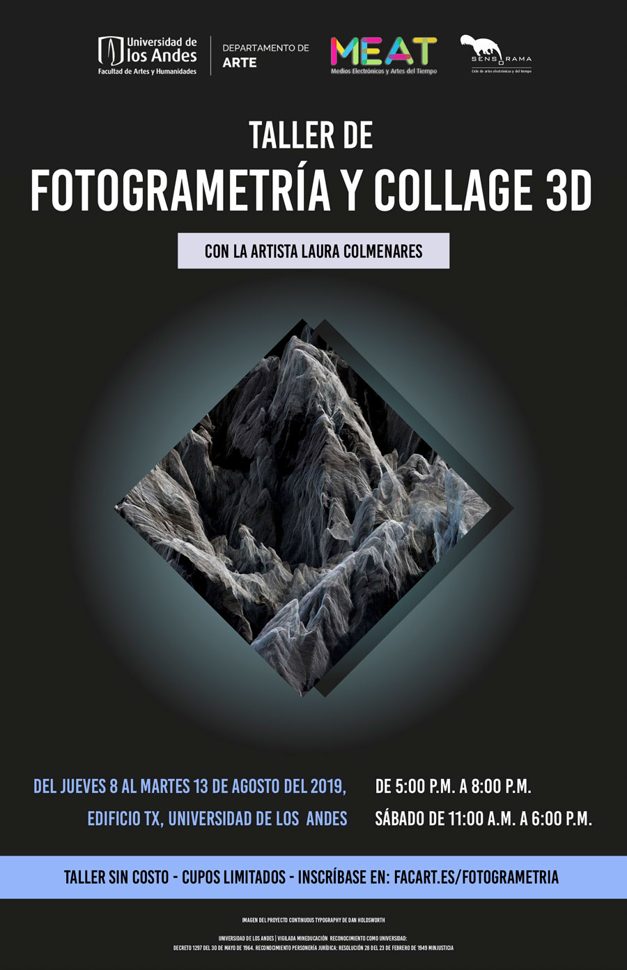 Taller de fotogrametría y collage 3D por la artista Laura Colmenares