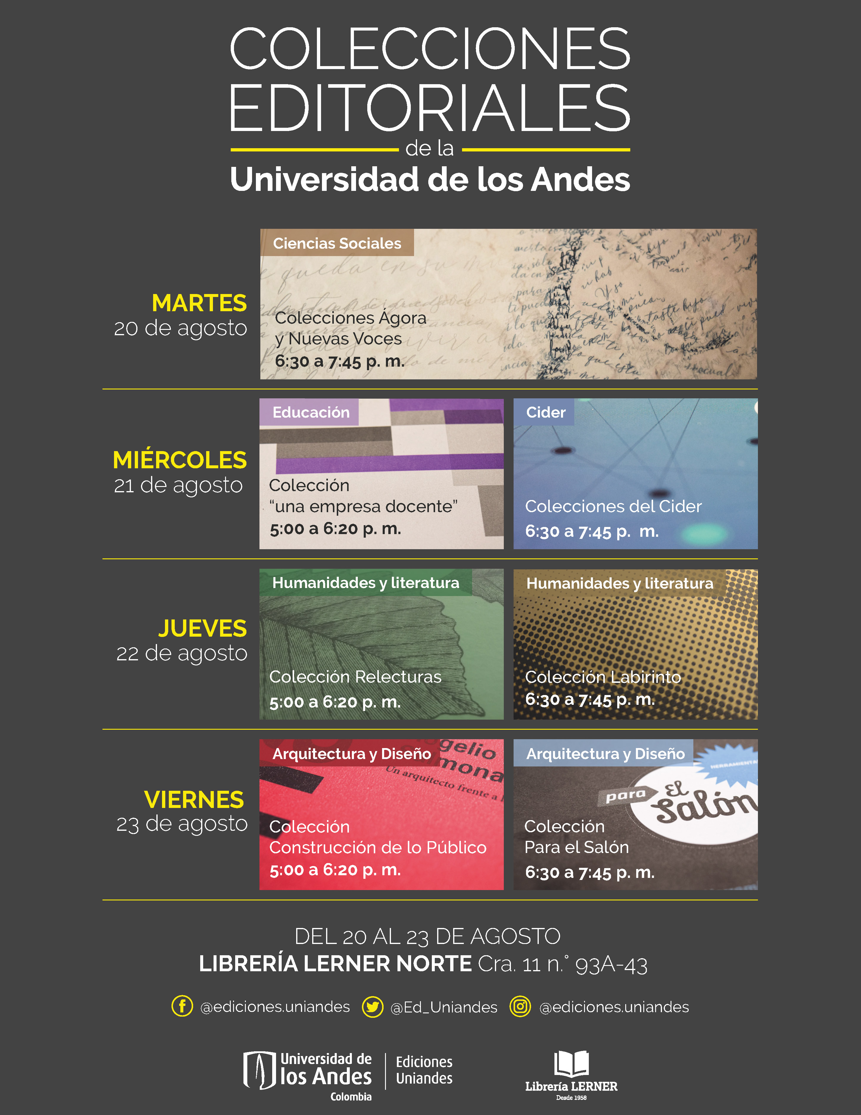 Colecciones editoriales de la Universidad de los Andes