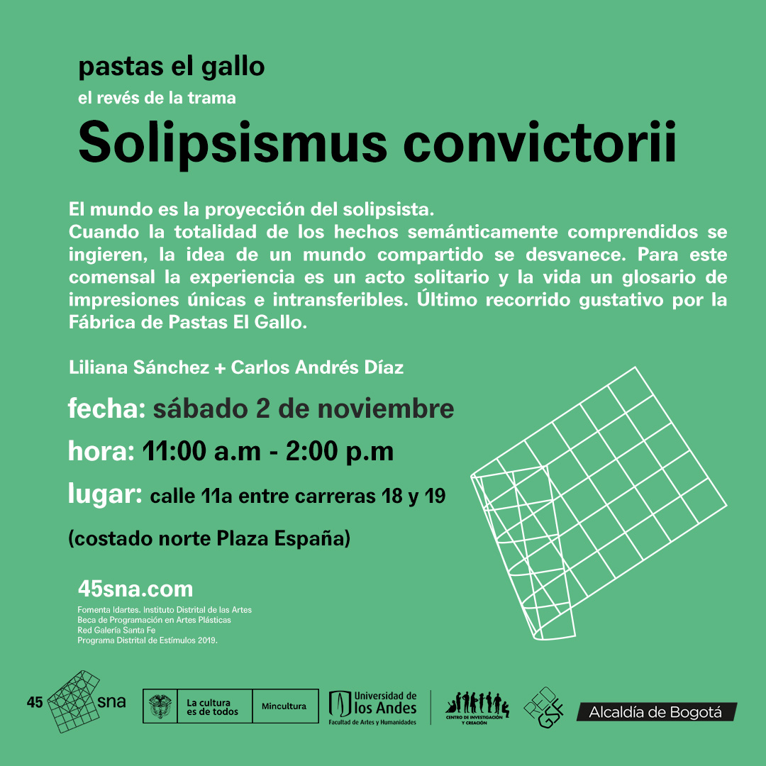 Solipsismus convictorii | Exposición Pastas el Gallo