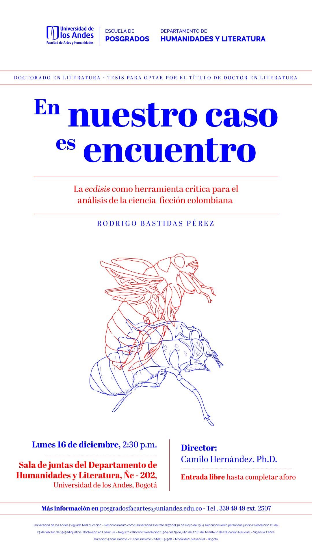 Tesis para optar por el título de doctor en Literatura por Rodrigo Bastidas Pérez