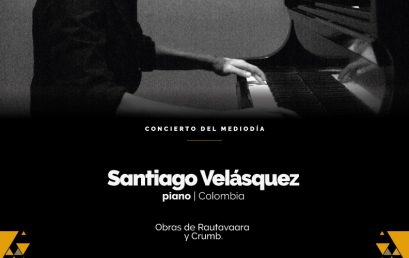 Concierto del mediodía: Santiago Velásquez, piano