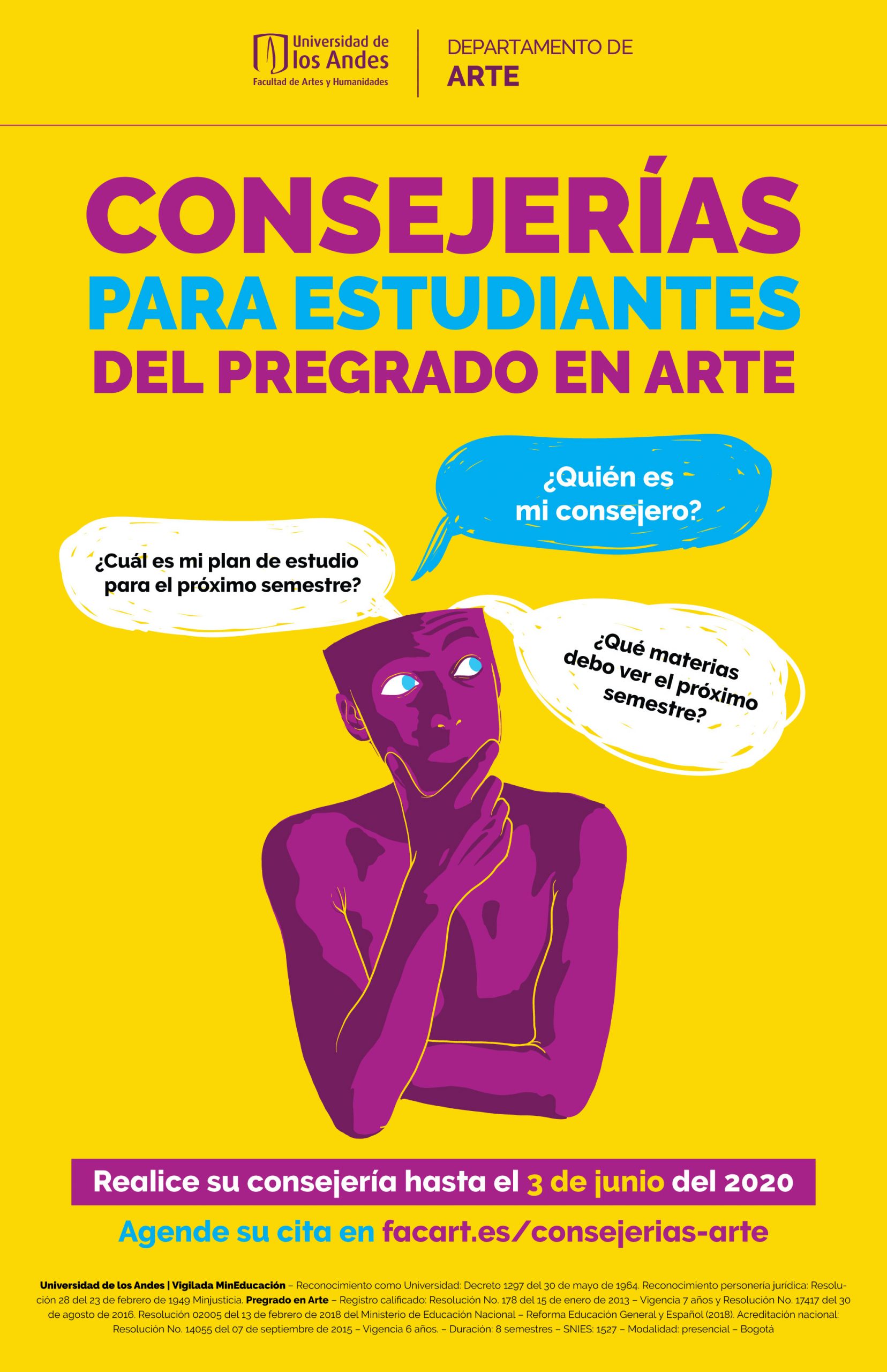 Consejerías para estudiantes del pregrado en Arte
