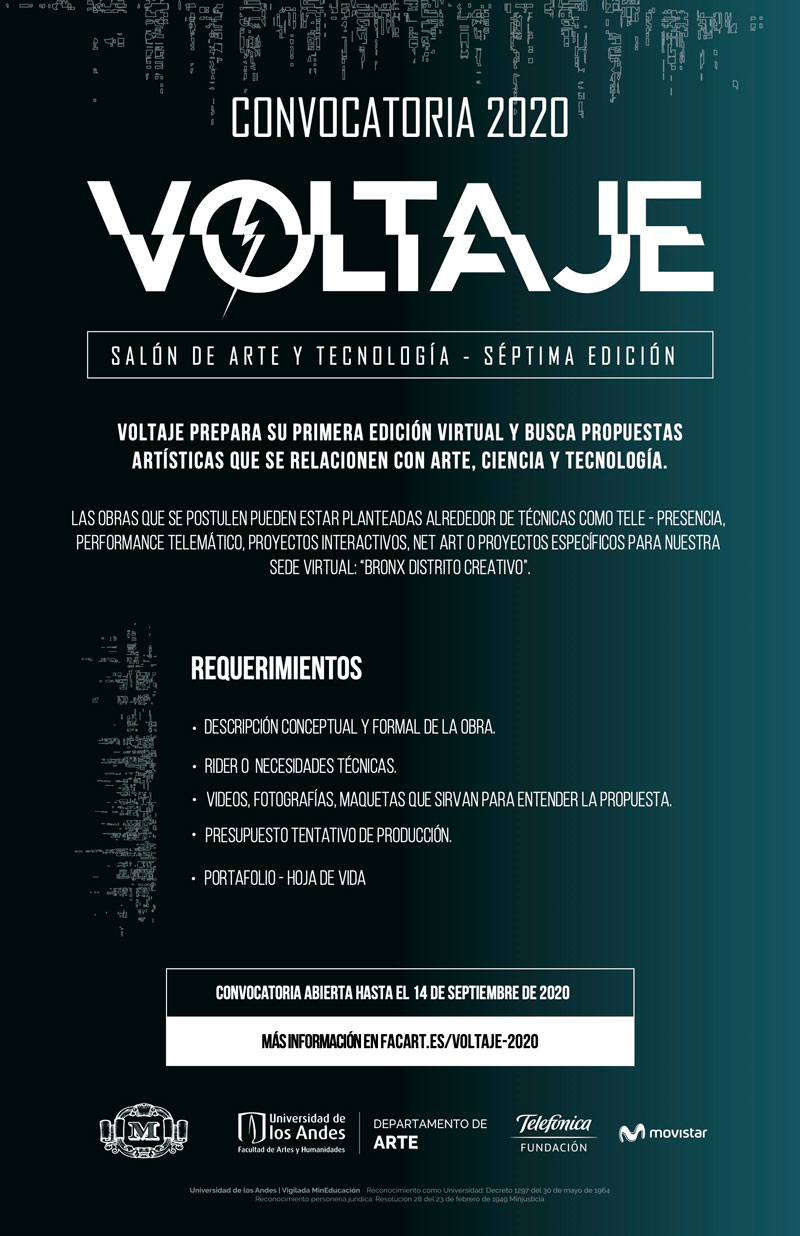 Convocatoria Voltaje, Salón de Arte y Tecnología | Séptima edición