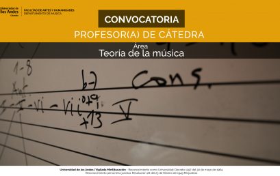 Convocatoria Profesor(a) de Cátedra – Teoría de la Música 