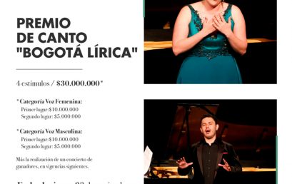 Premio de canto «Bogotá Lírica» OFB 2020