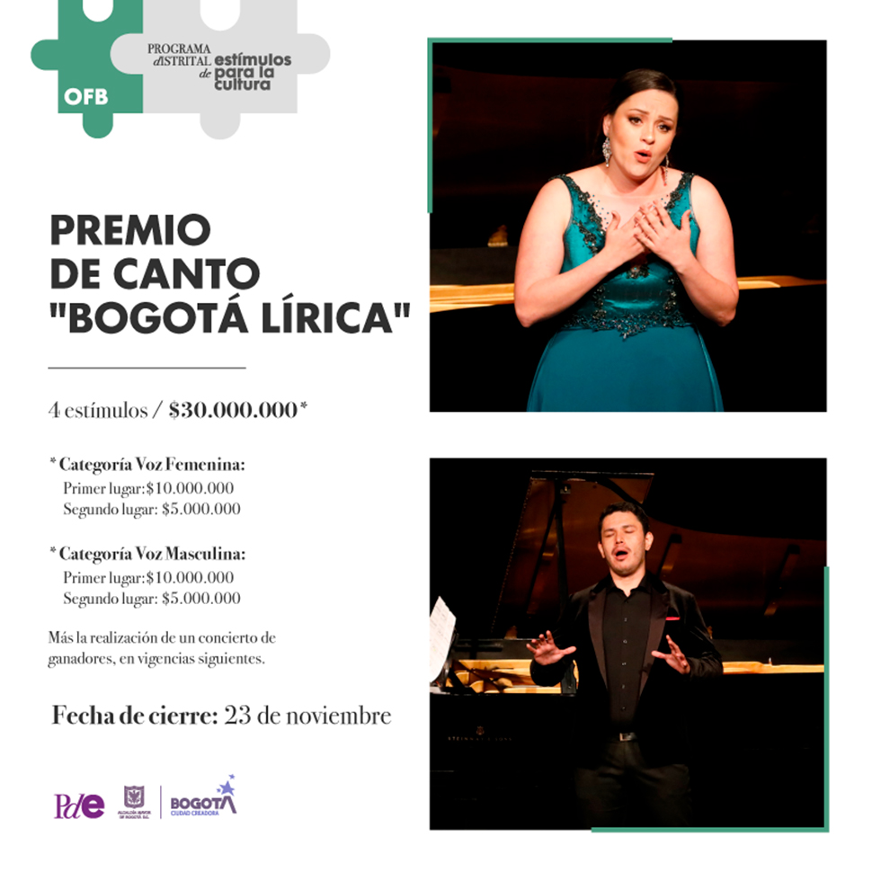 Premio de canto “Bogotá Lírica” OFB 2020