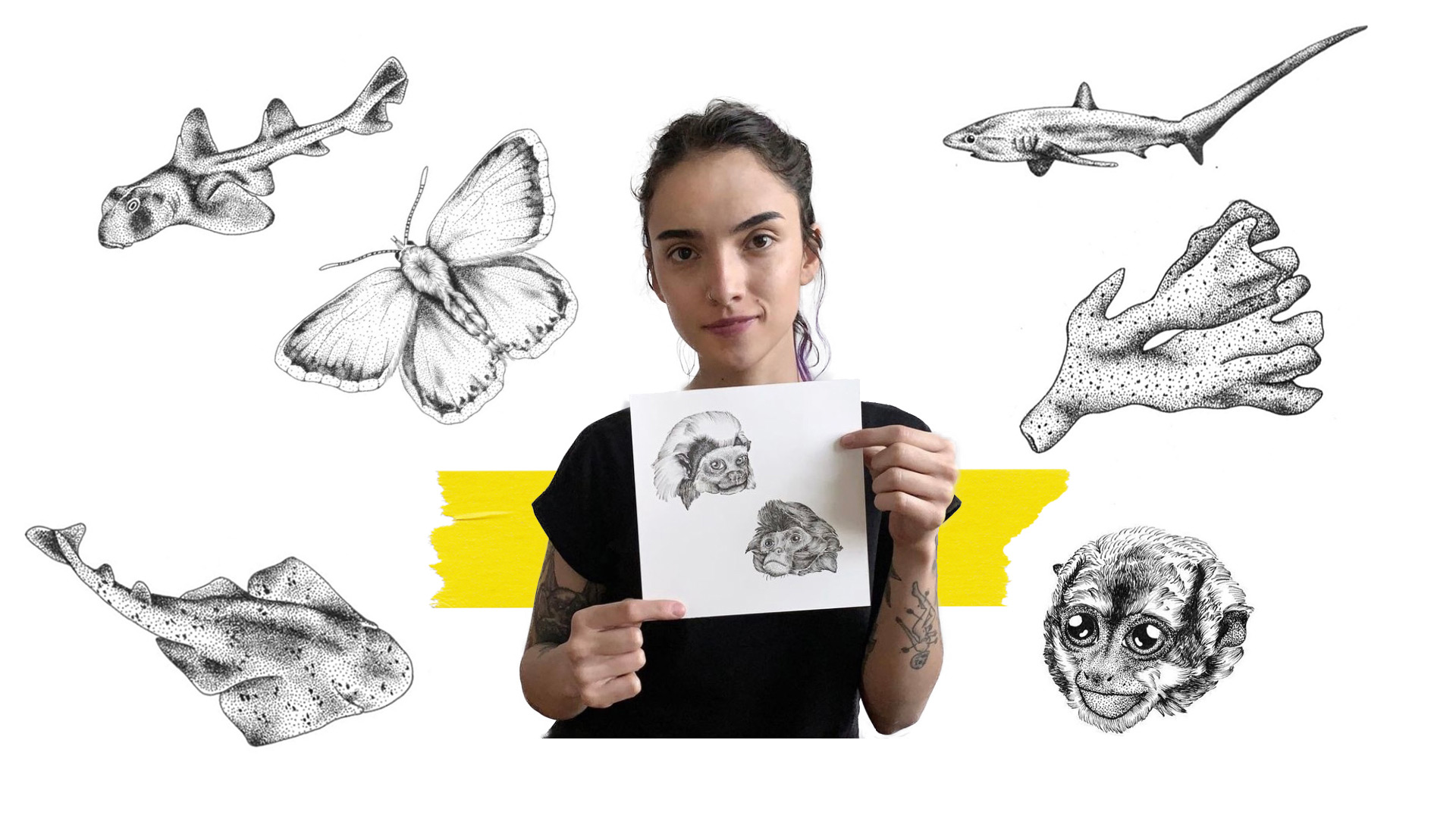 Laura se dedica al tatuaje y la ilustración naturalista