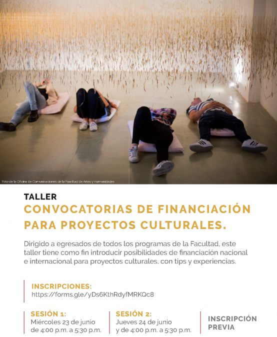 Taller: Convocatorias de financiación para proyectos culturales