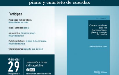 Presentación del libro: Catorce canciones para voz, piano y cuarteto de cuerdas