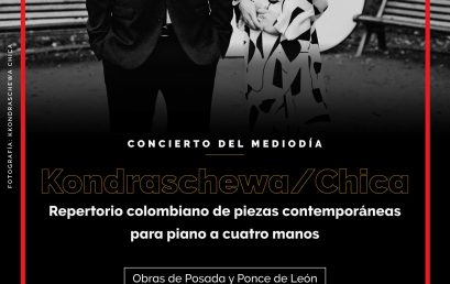 Concierto del mediodía: Kondraschewa/Chica. Repertorio colombiano de piezas contemporáneas para piano a cuatro manos