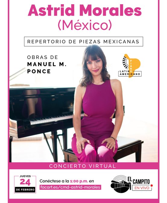 Concierto del Mediodía | Mes del piano latinoamericano. Astrid Morales (México)
