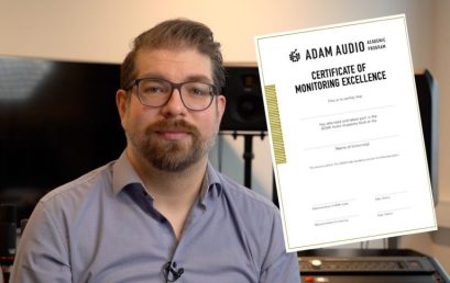 Certificado “Monitor Excellence” de Adam Audio para estudiantes del Departamento de Música Uniandes