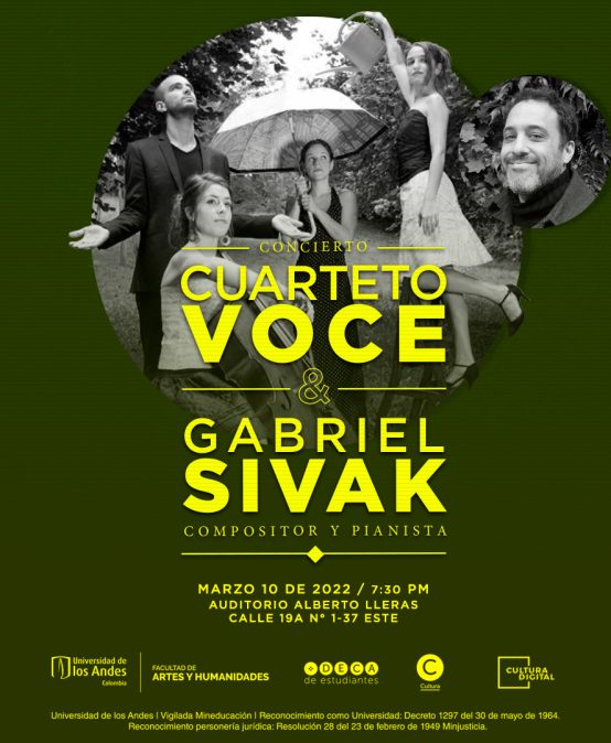Concierto: Cuarteto Voce y Gabriel Sivak