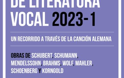 Literatura Vocal en 2023-1: un recorrido a través de la canción alemana