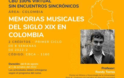 CBU 2022-2 Memorias musicales del siglo XIX en Colombia