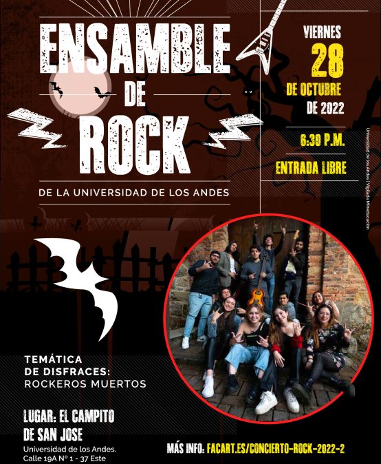 Concierto de mitad de semestre 2022-2 con el Ensamble de Rock de la Universidad de los Andes
