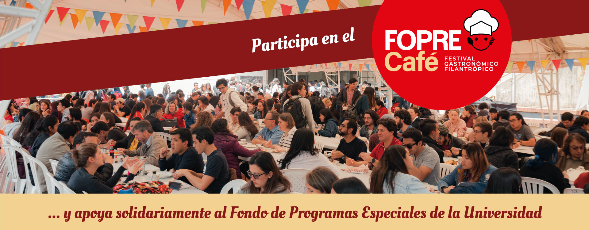 Después de 2 años regresa el Fopre Café Festival Gastronómico a la Universidad de los Andes con algunas novedades y un objetivo en común: recaudar recursos para apoyar a estudiantes de pregrado que no cuentan con los medios económicos para su sostenimiento durante la época de estudios.