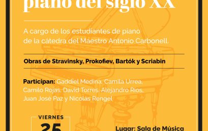 Recital: música para piano siglo XX