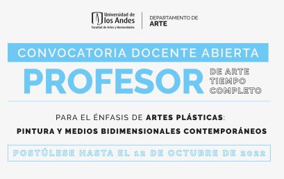 Convocatoria docente tiempo completo – Énfasis de Artes Plásticas:  pintura y medios bidimensionales contemporáneos