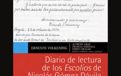 Diario de lectura de los Escolios de Nicolás Gómez Dávila. Volumen II: cuadernos III, IV y V