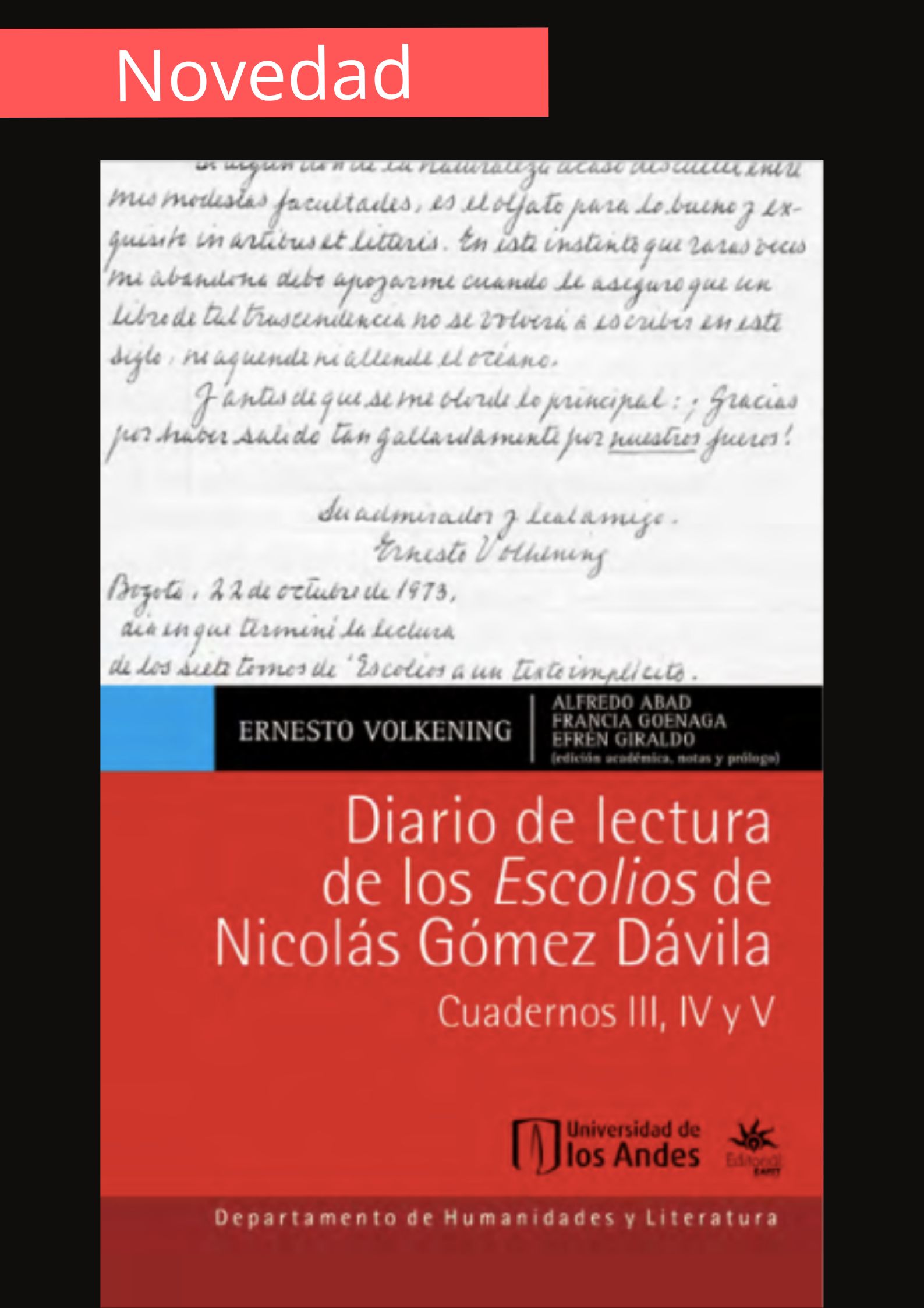 Diario de lectura de los Escolios de Nicolás Gómez Dávila. Volumen II: cuadernos III, IV y V