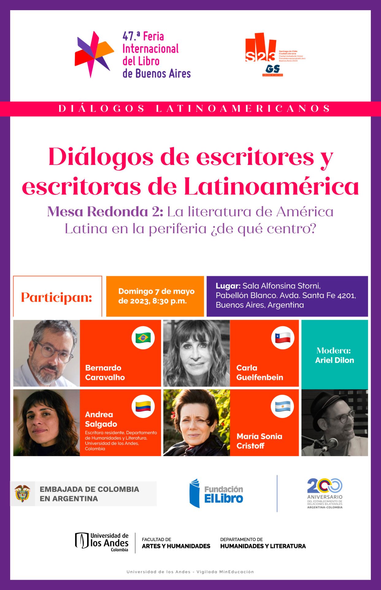 Diálogos de escritores y escritores de Latinoamérica, participa Andrea Salgado, escritora residente, Departamento de Humanidades y Literatura, Universidad de los Andes, Colombia