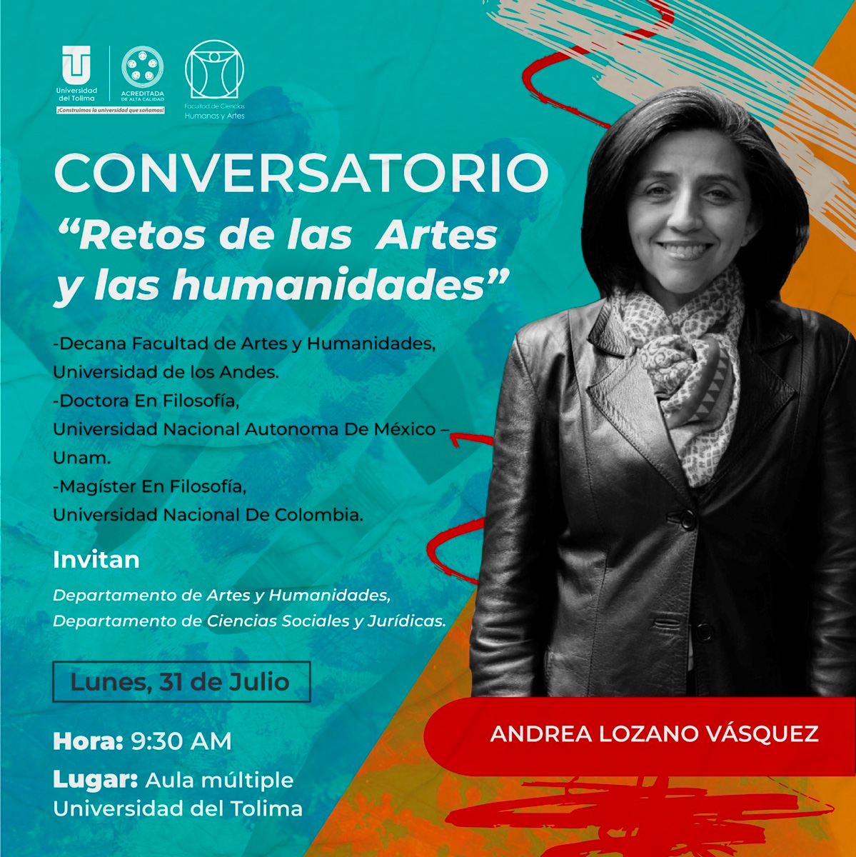 Conversatorio: Retos de las Artes y las humanidades con Andrea Lozano, decana de la facultad de Artes y Humanidades de la Universidad de los Andes
