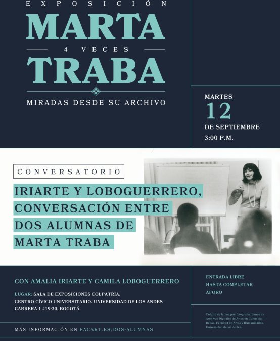 Iriarte y Loboguerrero, conversación entre dos alumnas de Marta Traba