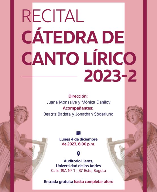 Recitales en 2023-2: Cátedra de canto lírico