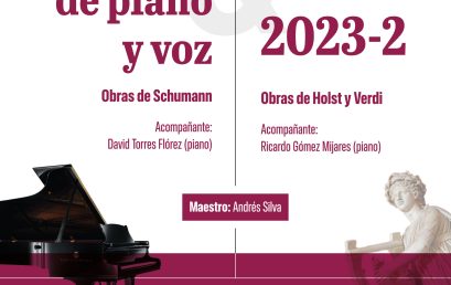 Conjuntos en 2023-2: Taller Lírico y Conjunto (voz y piano)