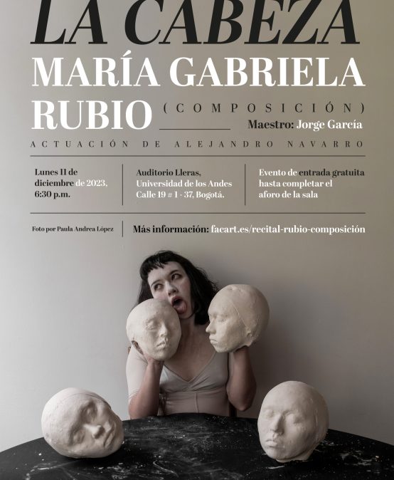 La cabeza de María Gabriela Rubio