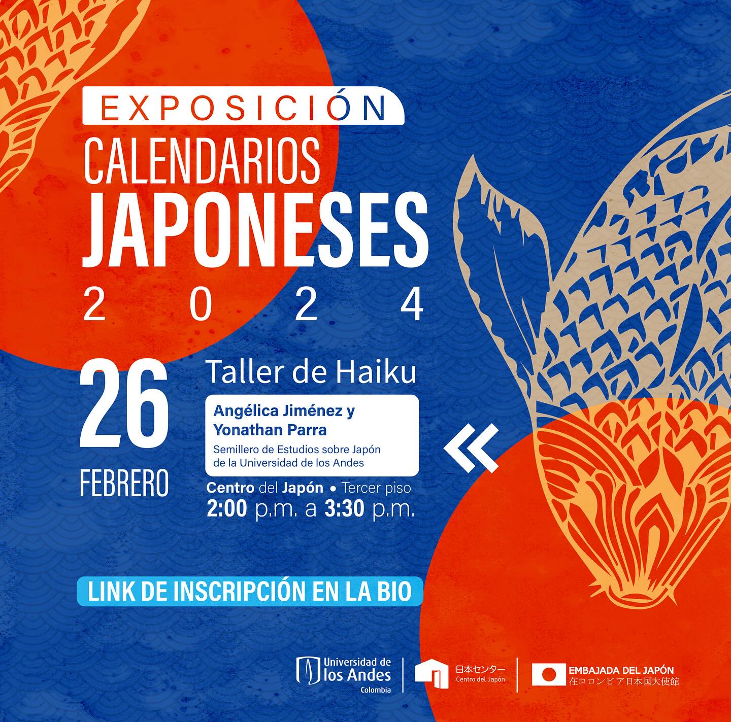 Lunes 26 de febrero de 2024 a las 2:00 p.m. en el Centro del Japón, Universidad de los Andes