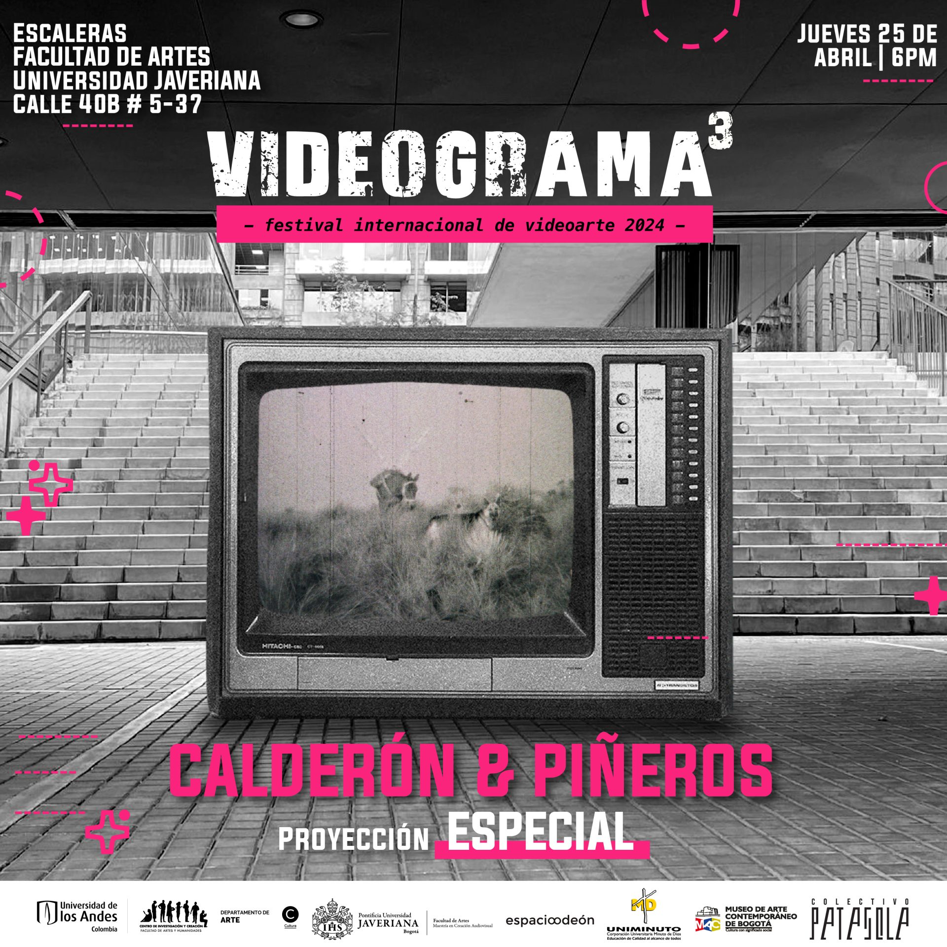 El jueves 25 de abril a las 6:00 p.m. se proyectarán 3 cortometrajes del colectivo uniandino CALDERÓN Y PIÑEROS
