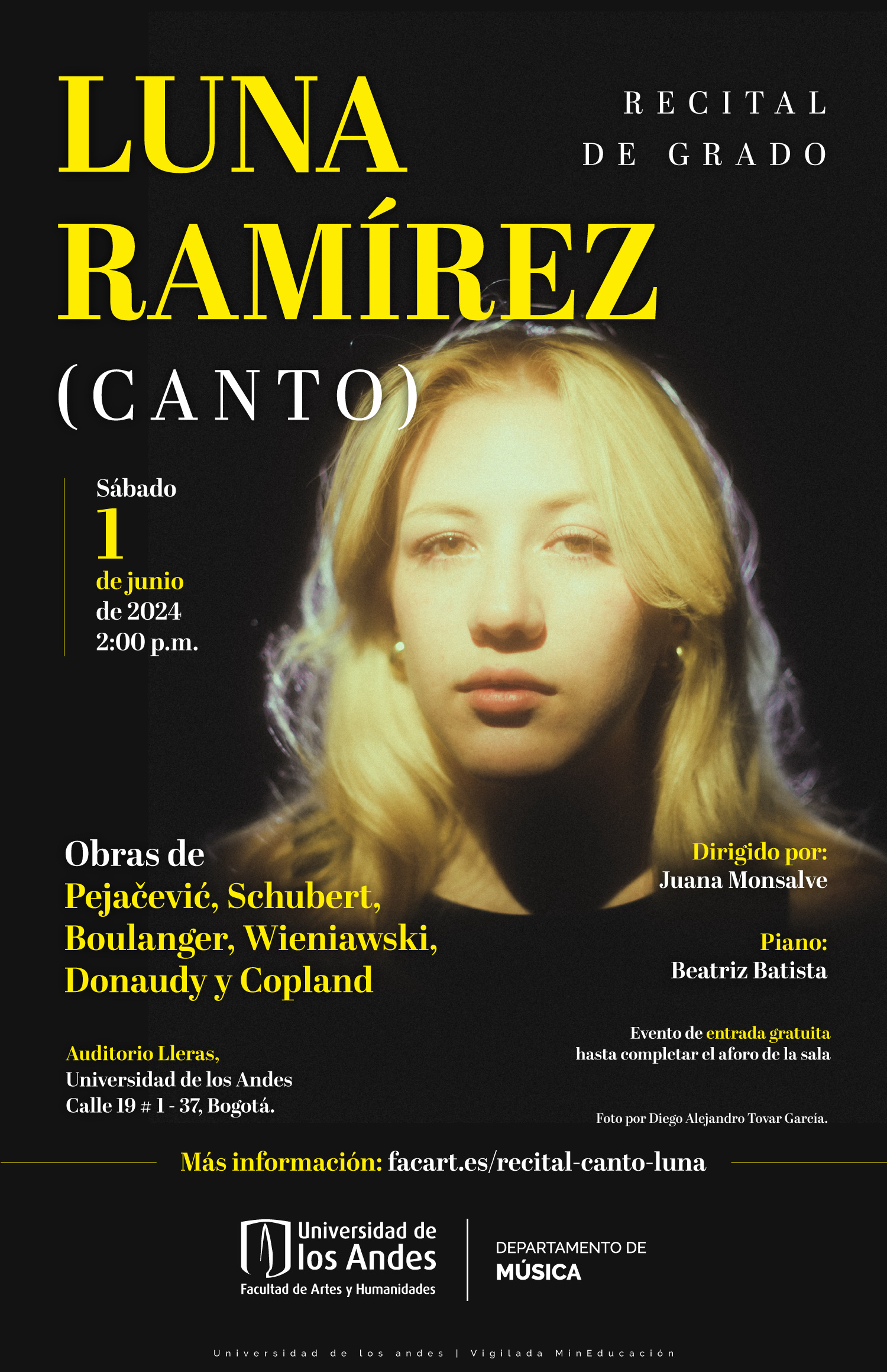 Recital de grado: Luna Ramírez (canto)
