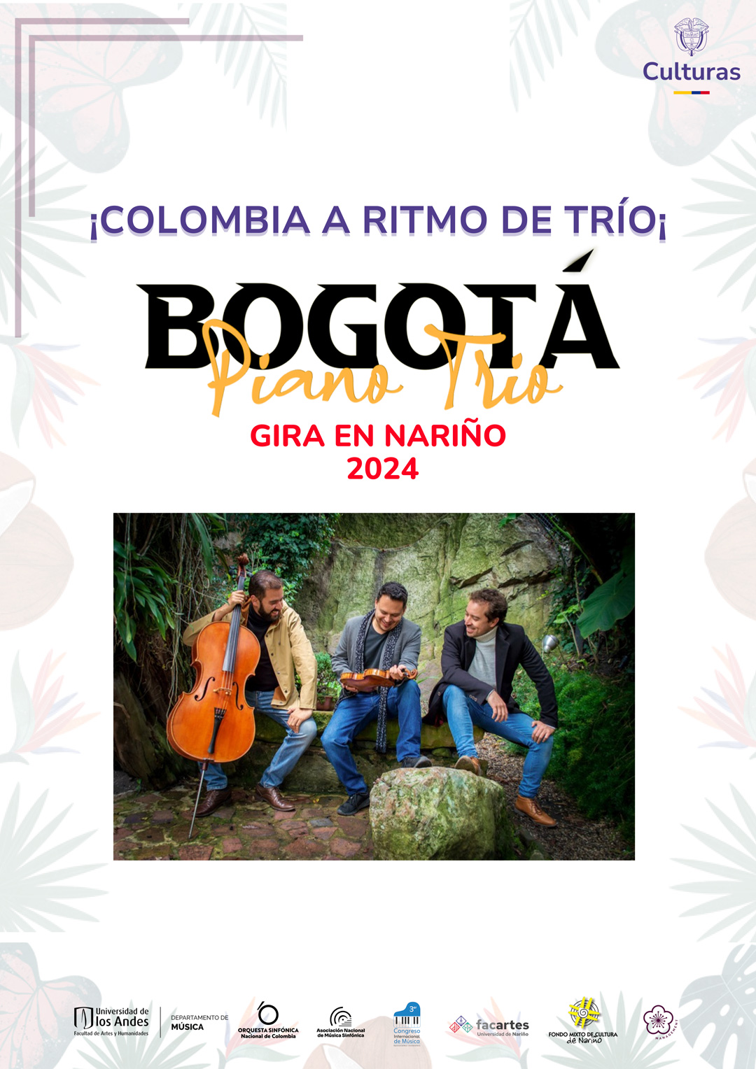 ¡Colombia a ritmo de trío! Bogotá Piano Trío de gira por Nariño: Pasto, Ipiales y Túquerres