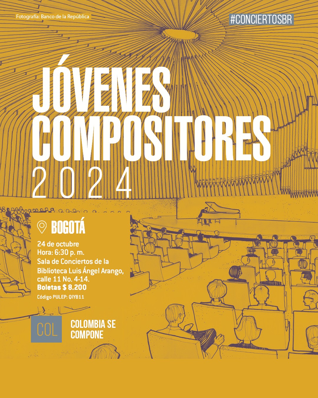 En este concierto se presentarán las cuatro obras seleccionadas en la Convocatoria Jóvenes Compositores 2024